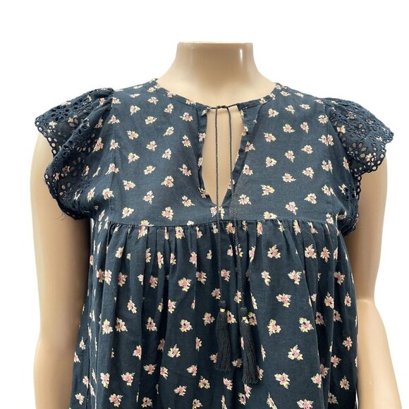 Ulla Johnson Floral Women Top Embroidered Lace Cap Sleeves & Keyhole Neck 0/XS‎ - Picture 3 of 10